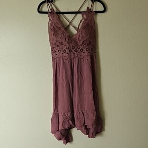 Rue21 Dusty Rose Crochet Top Dress